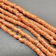Бусина Рондели из керамики, оранжевый, 6.5*4.4 мм