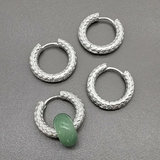Серьги-кольца, конго, 22*4 мм, родий