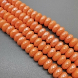 Бусина Рондель из керамики, оранжевый, 11*6 мм, шт