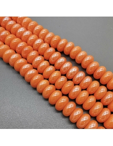 Бусина Рондель из керамики, оранжевый, 11*6 мм, шт