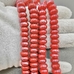 Бусина Рондель из керамики, красный, 11*6 мм, шт