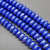 Бусина Рондель из керамики, синий, 11*6 мм, шт
