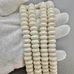 Бусина Рондель из керамики, молочный, 11*6 мм, шт