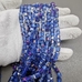 Бусина стеклянная Квадрат, синий с переливом, 6 мм