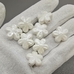 Бусина Цветок из керамики, белый, 18 мм, шт