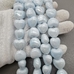Бусина Сердце из керамики, бело-голубой, 17*15 мм, шт
