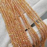 Бусина стекло рондель, персиковый с переливами, 2.5 мм