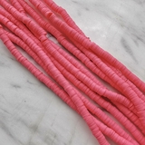 Бусины Рондели, силикон, ярко-розовый, 4*1 мм