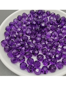 Бусина Акрил, граненный, 10 мм, фиолетовый