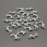 Коннектор мини Дельфин, 6*12 мм, родий, шт