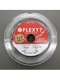 Тросик Flexy7, 0.4 мм, 100 метров, серый