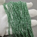 Бусина стеклянная рондель, граненная, зеленый, 2*3 мм