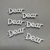 Подвеска DEAR с фианитами, 5*31 мм, родий