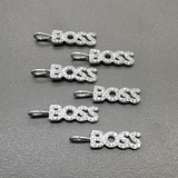 Подвеска BOSS с фианитами, 5*22 мм, родий
