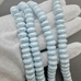 Бусина Рондель из керамики, бело-голубой, 9.5*5 мм, шт
