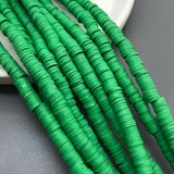 Бусины Рондели, силикон, зеленый, 6*1 мм, тип 4