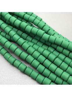 Бусины Цилиндр, силикон, зеленый, 6*6 мм, тип 2