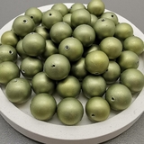 Жемчуг Майорка, 10 мм, оливковый, матовая