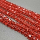 Бусина стеклянная Квадрат, красный, 6 мм, тип 2