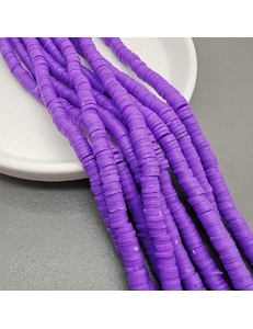 Бусины Рондели, силикон, фиолетовый, 6*1 мм, тип2