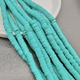 Бусины Рондели, силикон, бирюзовый, 6*1 мм, тип 2