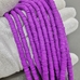 Бусины Рондели, силикон, ярко фиолетовый, 6*1 мм