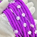 Бусины Рондели, силикон, ярко фиолетовый, 6*1 мм