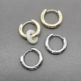 Серьги кольца, 16*3 мм, позолота, родий