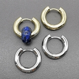 Серьги кольца, 22*4 мм, позолота, родий