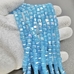 Бусина стеклянная Квадрат, голубой с переливом, 6 мм
