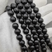 Бусина Агат черный, имитация, 10 мм