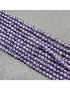 Бусины Фианит, граненные, фиолетовый, 4 мм
