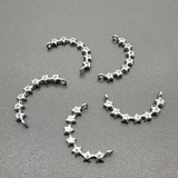 Коннектор Дуга звезды, 18*3 мм, родий