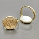 Кольцо круг с Деревом жизни и перламутром, 21*16 мм, позолота