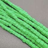 Бусины Квадрат, силикон, зеленый, 4.5 мм