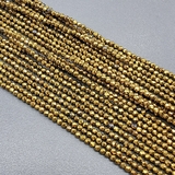 Бусина стекло шар, золотистый с переливами, 2 мм, тип 1