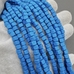 Бусины Квадрат, силикон, темно голубой, 4.5 мм