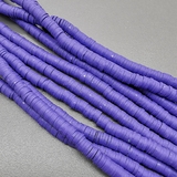 Бусины Рондели, силикон, фиолетовый, 6*1 мм