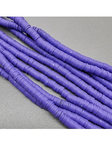 Бусины Рондели, силикон, фиолетовый, 6*1 мм