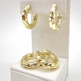 Серьги кольца, 20*4 мм, позолота