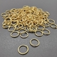 Колечки, гладкие, 8*0.8 мм, позолота