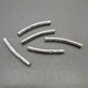 Бусина Трубочка Дуга, 40*4 мм, родий