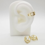 Кафф-серьги, 13*6 мм, позолота, шт