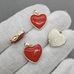 Подвеска Сердце с красной эмалью, 15 мм, позолота