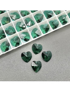 Подвеска Сердце Swarovski Crystal Emerald Shimmer 6228, 10 мм
