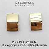 Швензы без фианитов, 11*16 мм, позолота