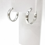 Серьги кольца, 20*3.5 мм, родий