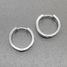 Серьги кольца, 14*3.7 мм, родий