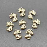 Подвеска Зайка, 9*12 мм, позолота