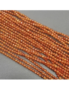 Бусины Фианит, граненные, оранжевый, 2 мм